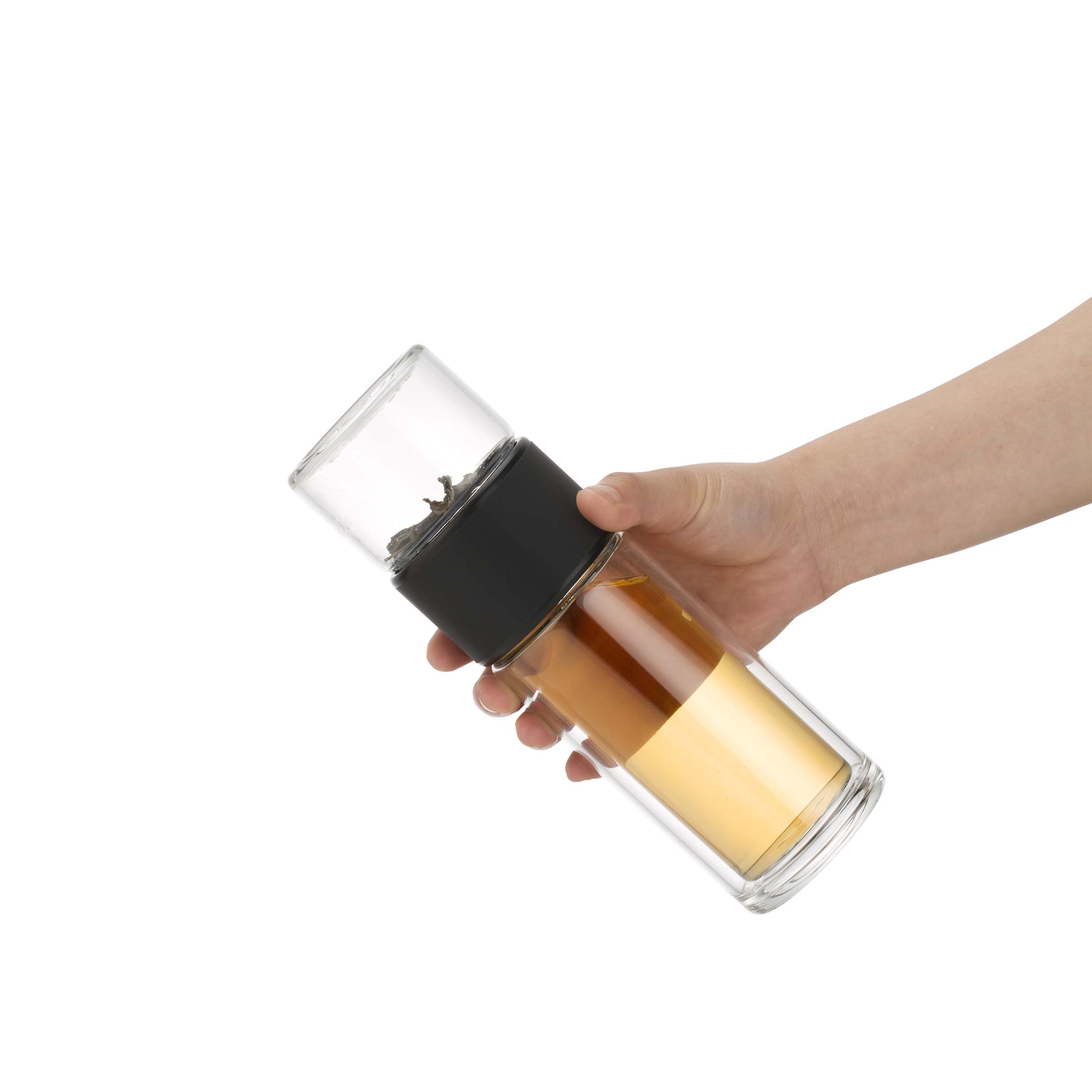 Transparent Tea Flask Nomad Black (238 ml)