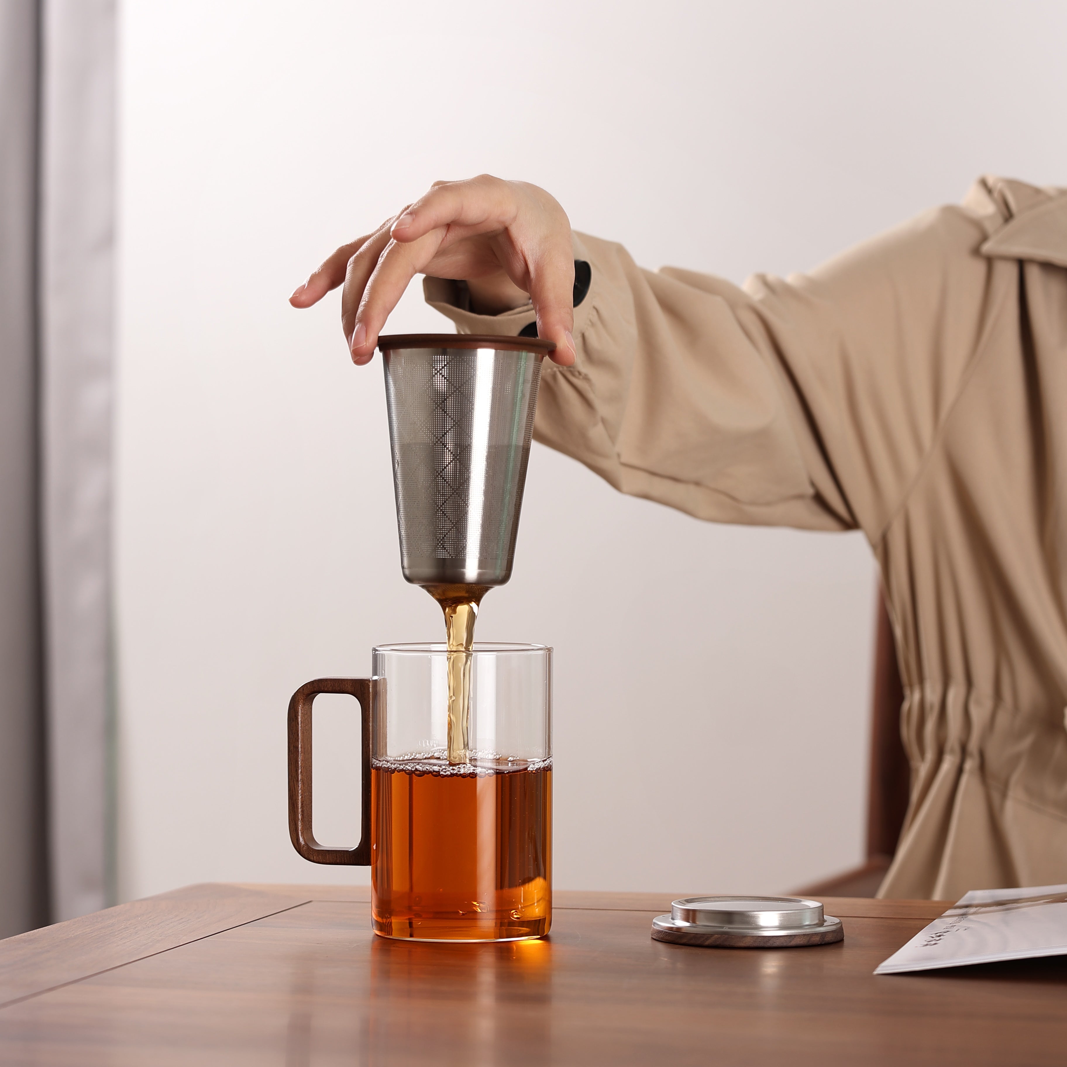 Tea cup Octagon Chestnut (500 ml)