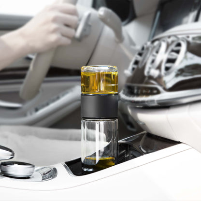 Transparent Tea Flask Nomad Black (238 ml)